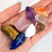 7 Chakras Crystal Companion Set w Gift Box #SK6961K - $39