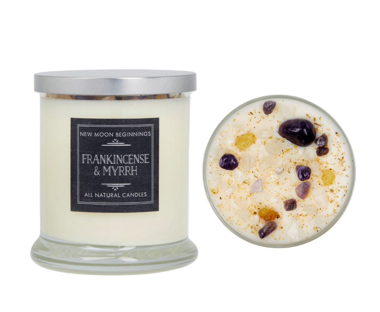 Winter Candles, Holiday Candles, Soy & Crystal Candles- Choose Scent #LV5595