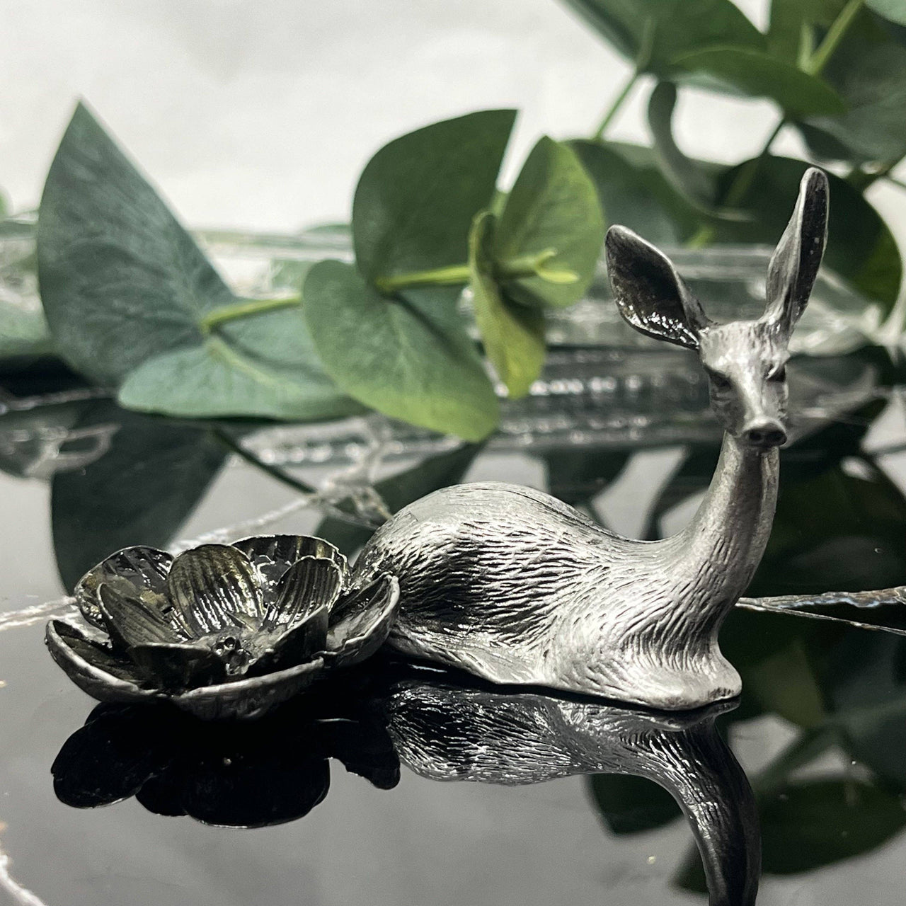 Silver Deer Sphere Stand #BC1282
