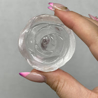 Clear Quartz Flower Carving #BC0569