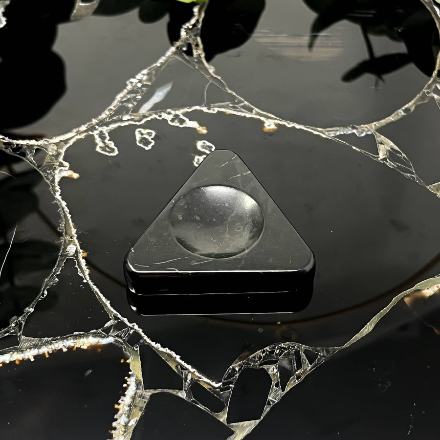 Shungite Triangle Sphere Holder #BC1281