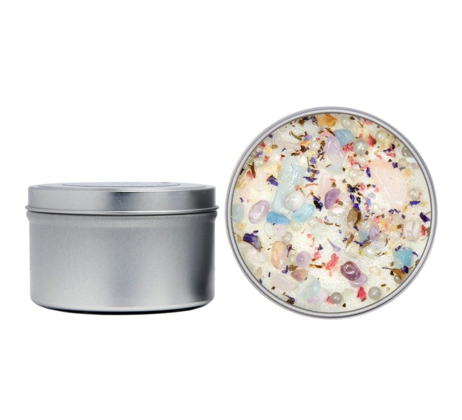 Unicorn Dreams Candle - Soy Candles Flower & Crystal Candles #BC0558