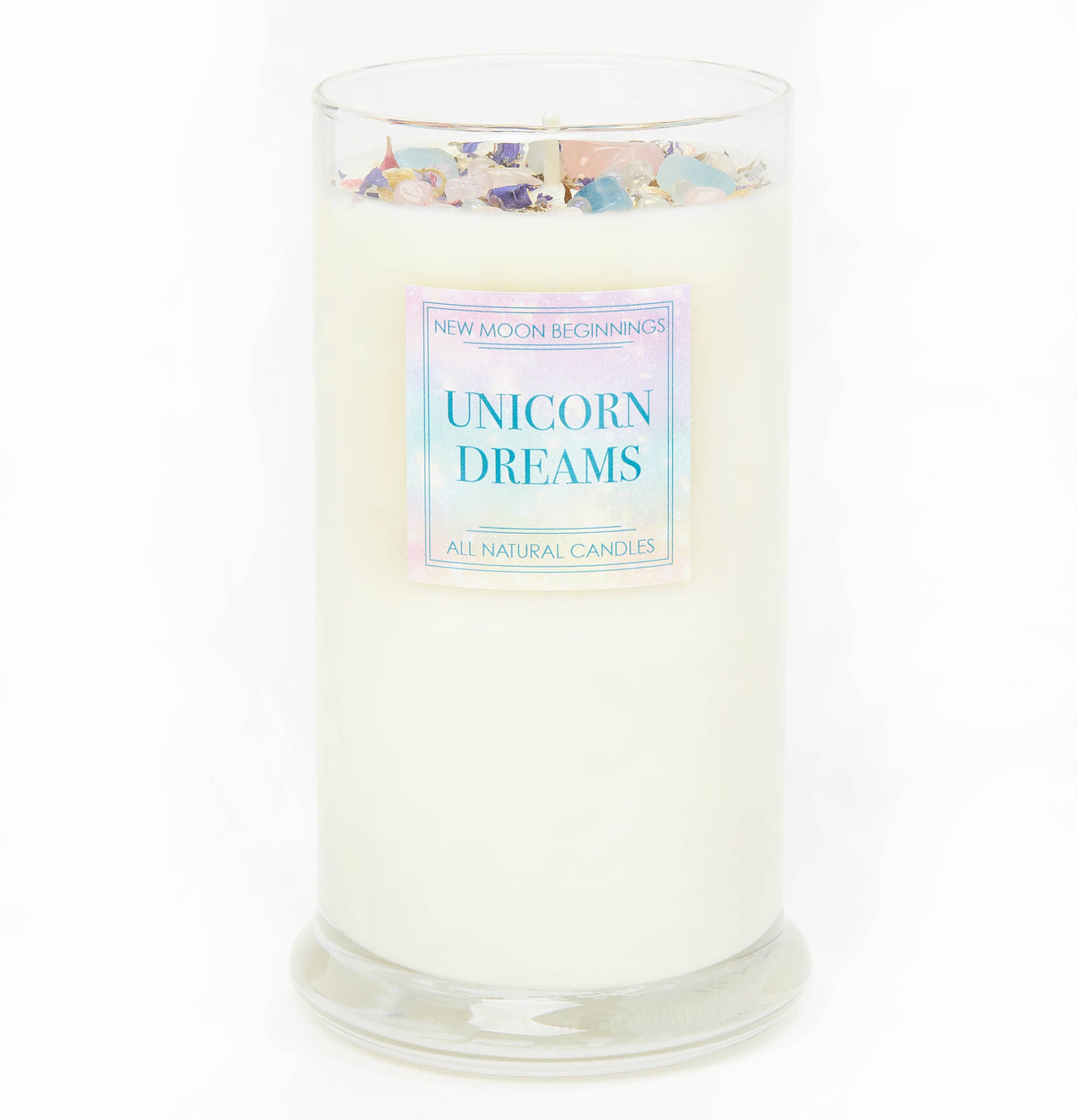 Unicorn Dreams Candle - Soy Candles Flower & Crystal Candles #BC0558