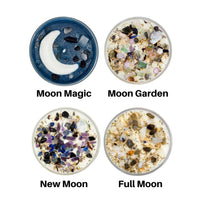 Thumbnail for Moon Magic Crystal Candle- Ritual Candles, 12oz Round Glass Soy Candle #LV5591