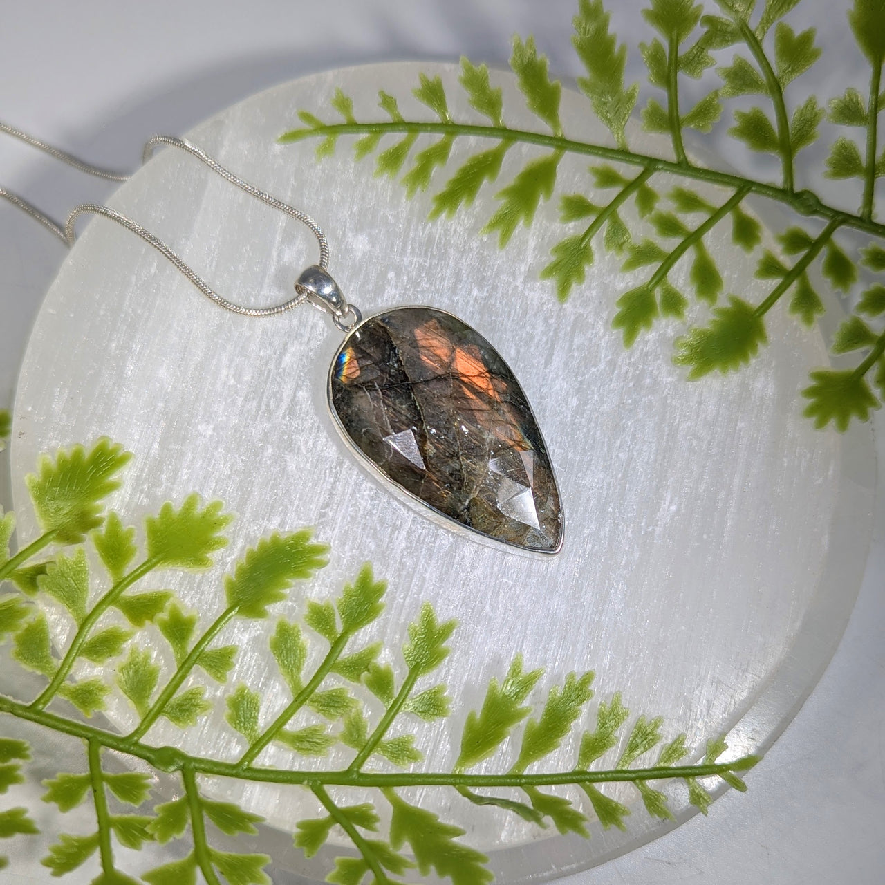 Labradorite 1.9" Faceted Pendant #BC1637
