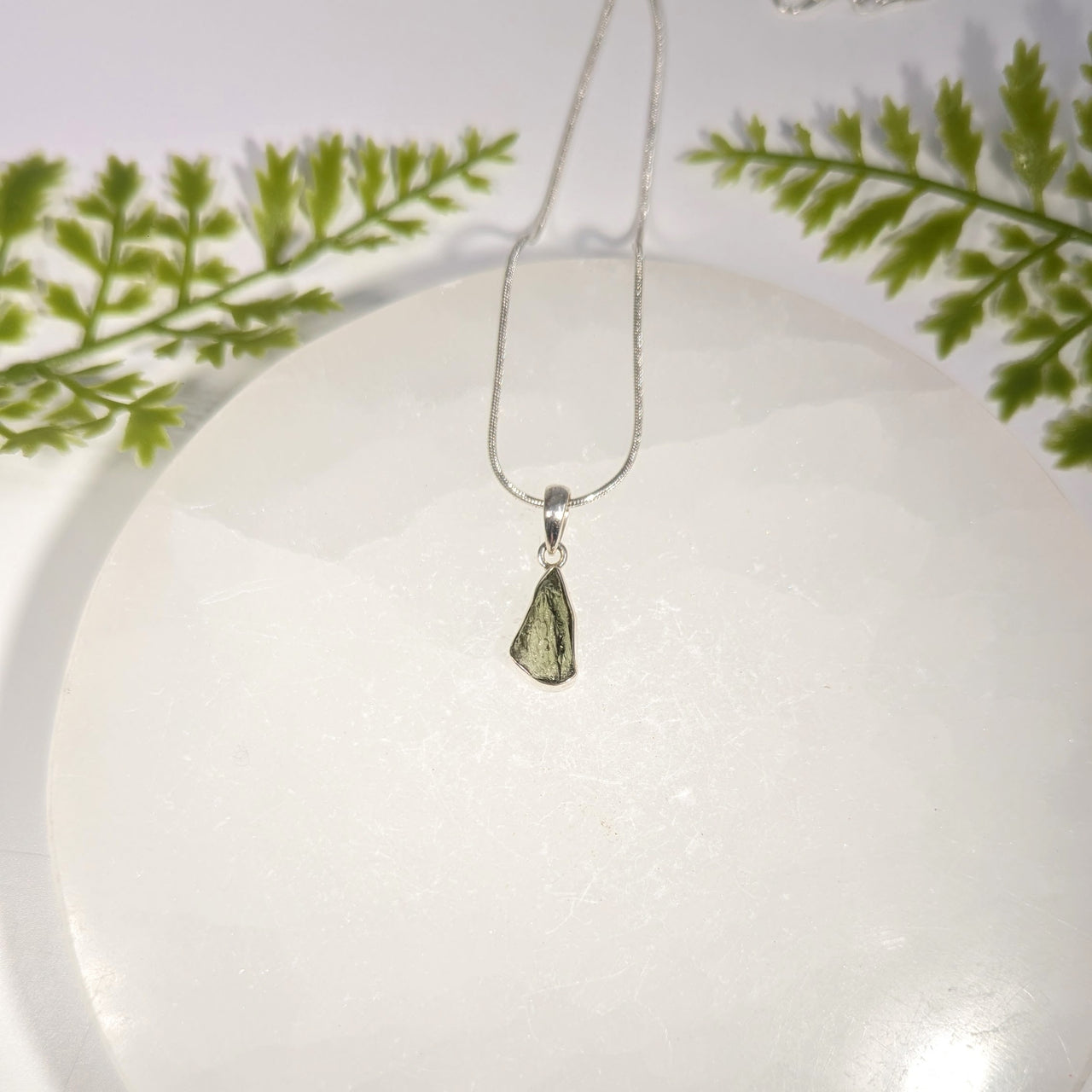 Moldavite .6" Raw Stone Pendant #BC1651