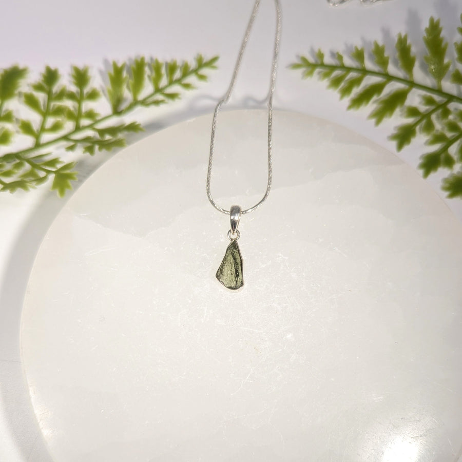 Moldavite .6" Raw Stone Pendant #BC1651