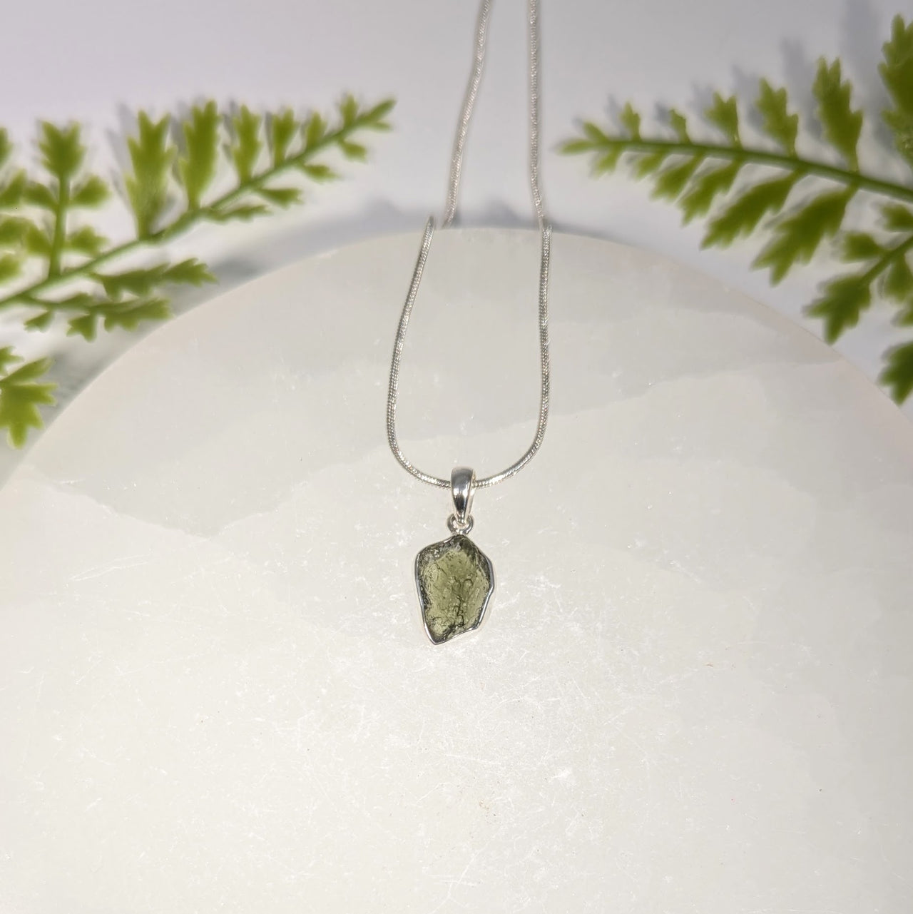 Moldavite .5" Raw Stone Pendant #BC1652