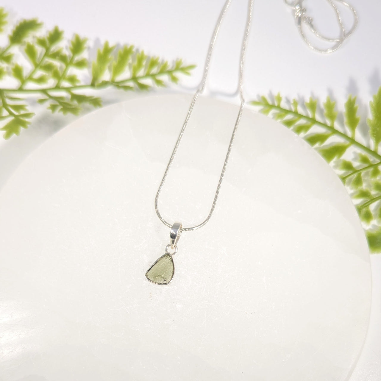 Moldavite .4" Raw Stone Pendant #BC1654