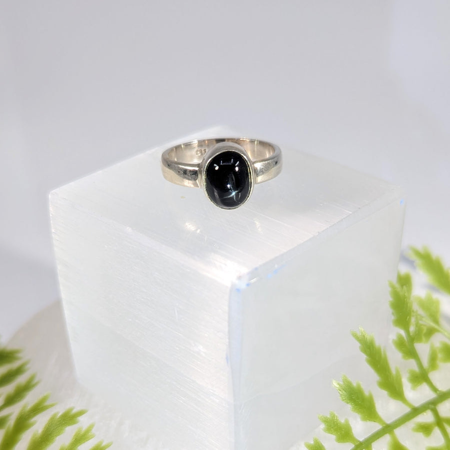 Black Star Sapphire Sz 9.5 Ring S.S. #BC1669