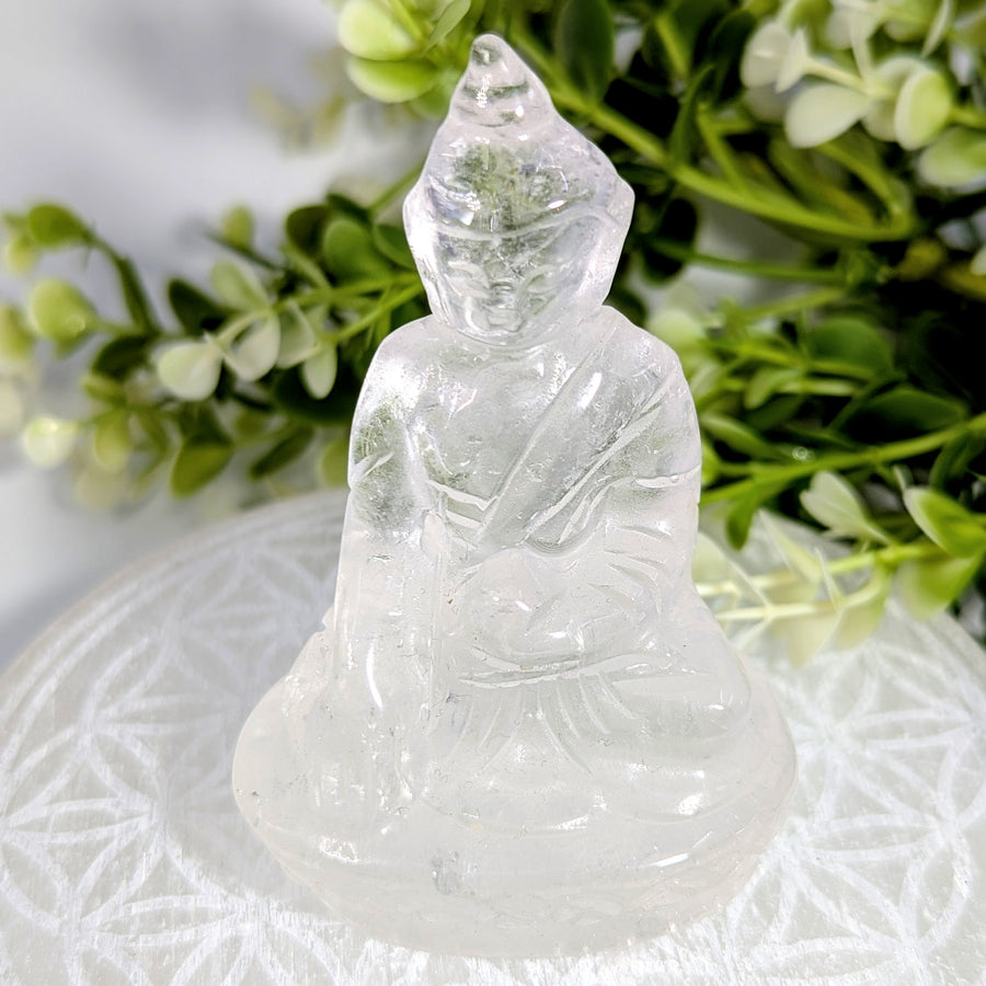 Clear Quartz 3.25" Buddha Carving #BC1720