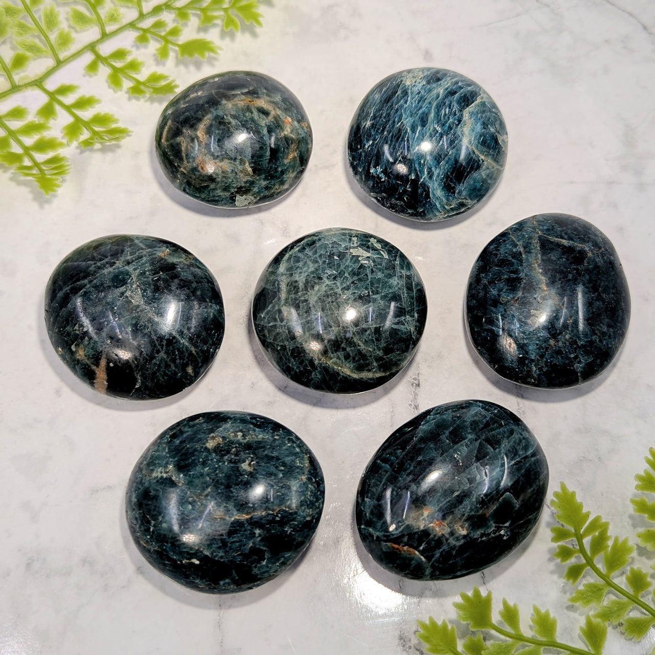 Green Apatite 1.75-2" Pebble Palm #BC1743