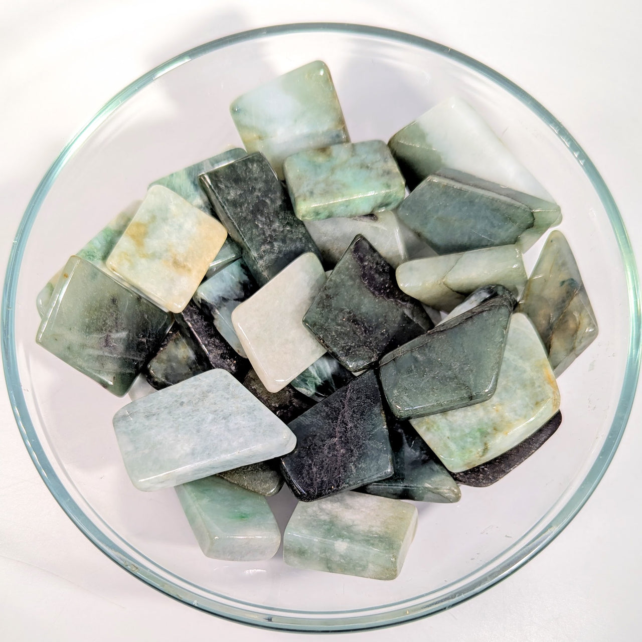 Green Jade Slice 1-2" Mixed Color #BC1757