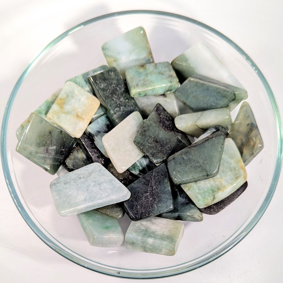 Green Jade Slice 1-2" Mixed Color #BC1757