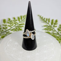 Rainbow Moonstone Sz 9.75 Marquis S.S. Ring #BC1906