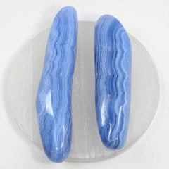 Blue Lace Agate Crystal Wands - Gentle blue stones for Gemini communication