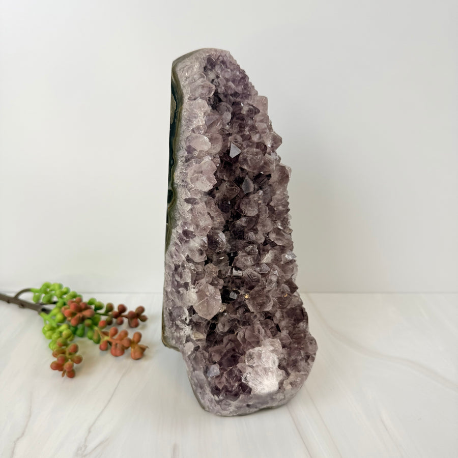 Amethyst 9.5" Geode Cut Base Specimen #BC0187