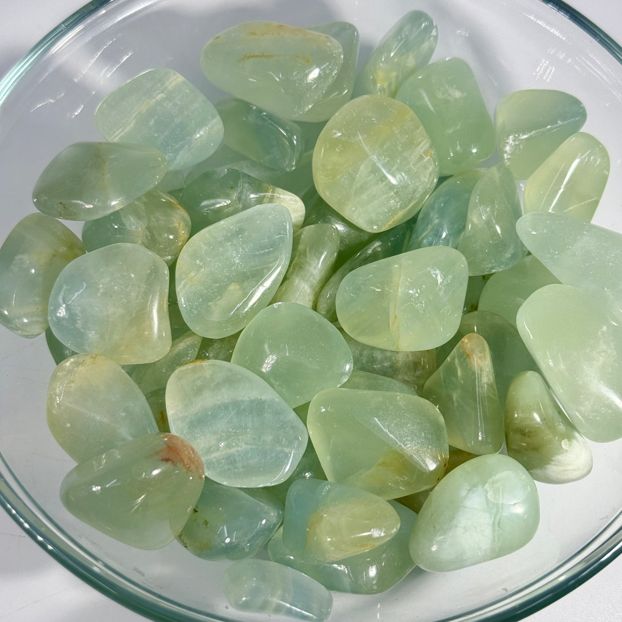 Green Aquatine Calcite Large Tumbled (1") #SK6505