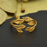 Thumbnail for Leaf Cluster Bronze Adj. Ring #J027
