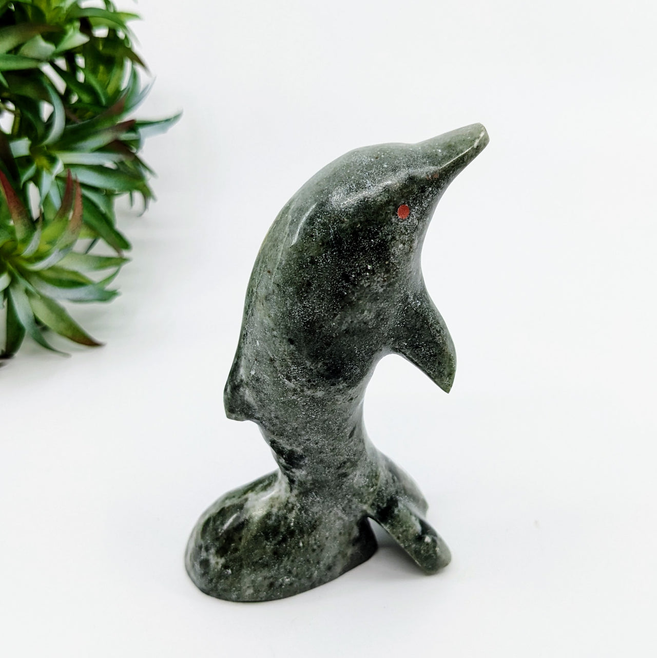 Soapstone 4.6" Dolphin Carving #LV3364