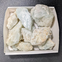 Thumbnail for White & Blue Topaz Mixed Sizes Rough 1lb Lot ( approx. 12 stones) #LV3439
