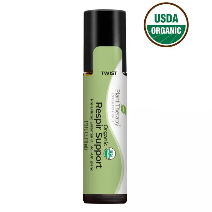 Organic Respir Support  Essential Oil Blend 10 ml roll on #LV3560