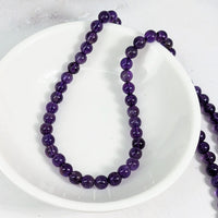 Thumbnail for Amethyst 4 mm  Round Bead 12 pack #LV3615