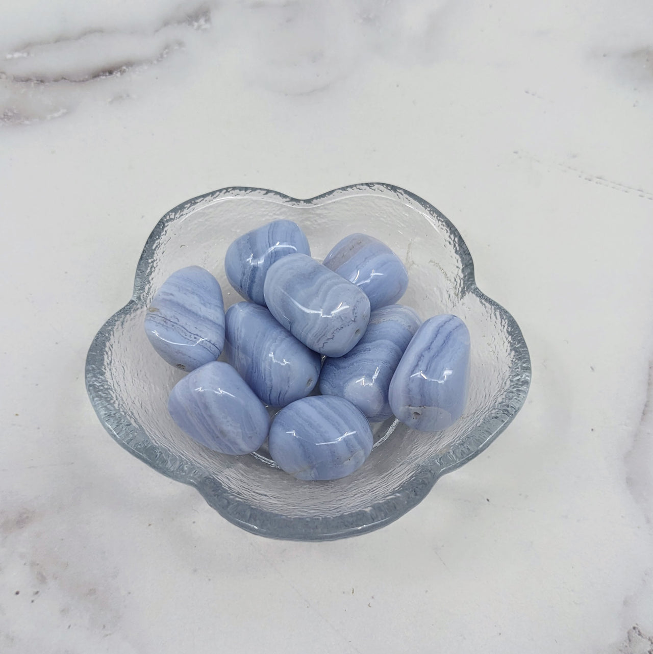 Blue Lace Agate Bead  Organic Shape 6 pack #LV3655