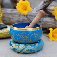 Thumbnail for Tibetan Singing Bowl   & Cushion - Turquoise #LV3731