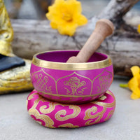 Thumbnail for Tibetan Singing Bowl   & Cushion - Pink #LV3733