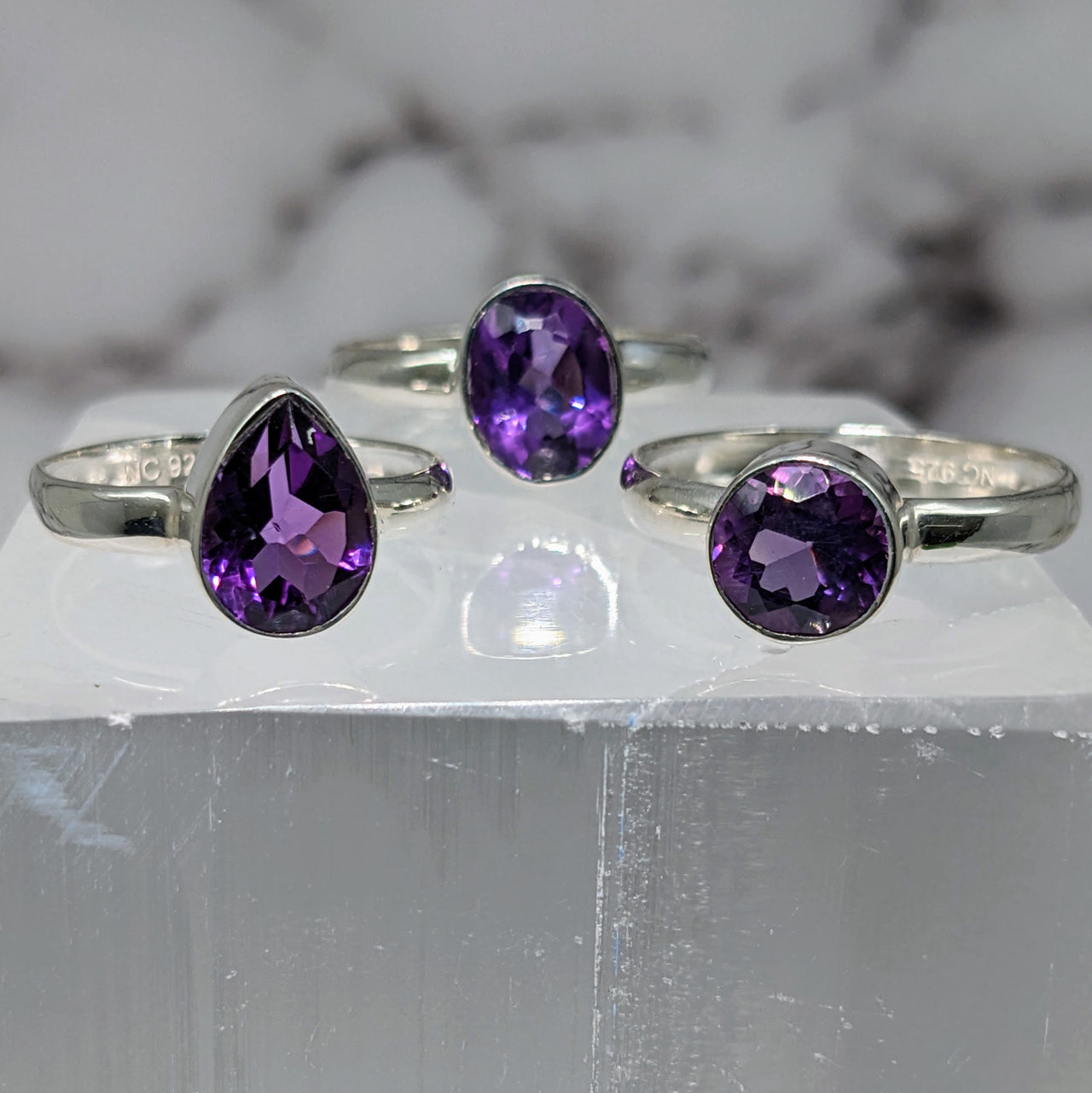 Amethyst S.S.  Faceted Ring #LV3880