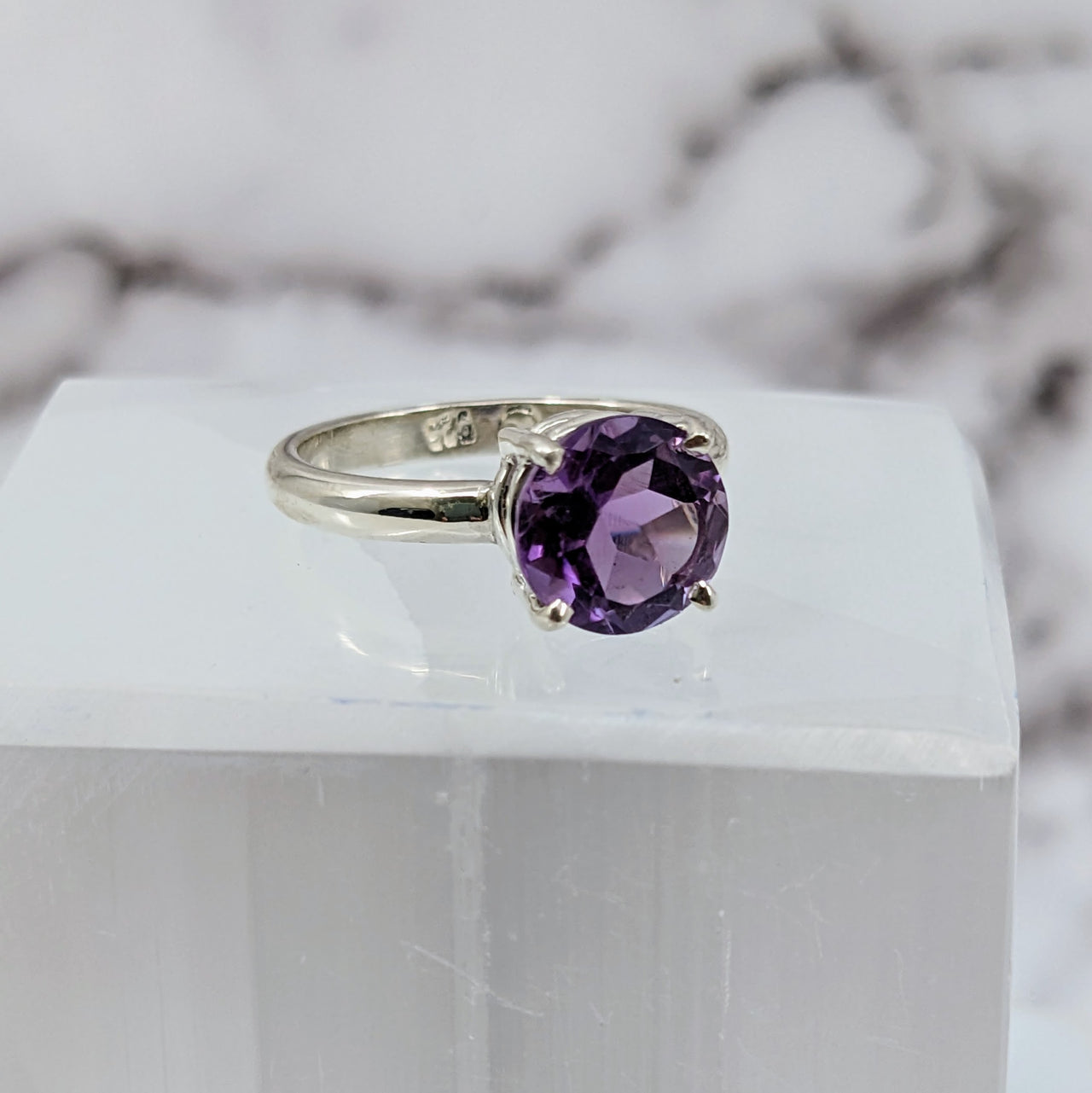 Amethyst S.S.  Faceted Ring #LV3894