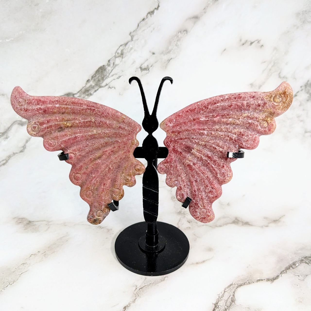 Rhodonite 4" Butterfly Wings #LV4121