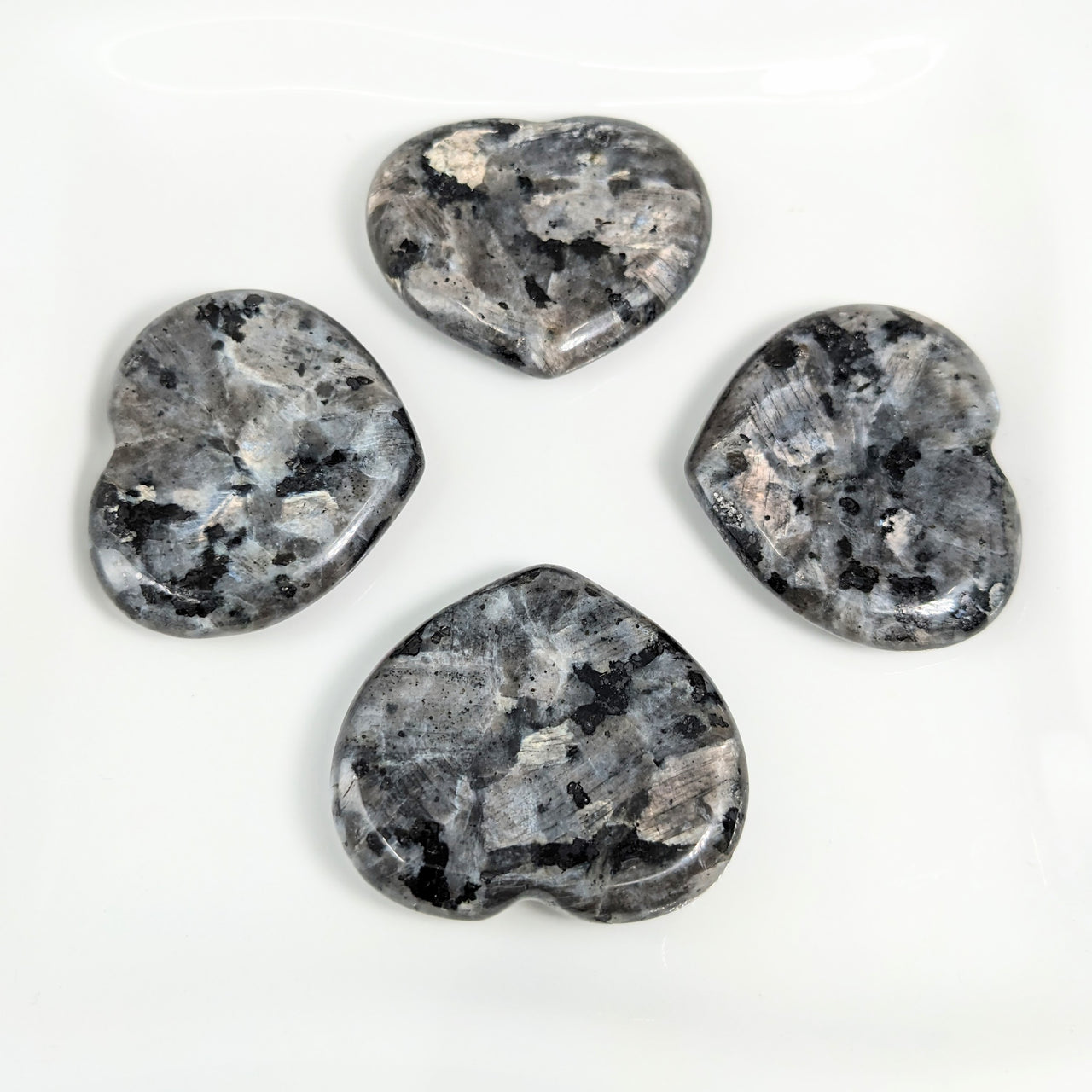 Merlinite 1.5" Heart Thumb Stone #LV4146
