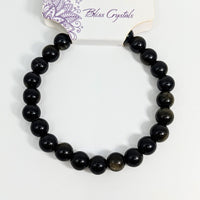 Thumbnail for Goldsheen Obsidian Bracelet 8mm #LV4983