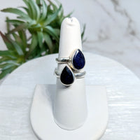 Thumbnail for Sapphire  S.S. Teardrop Ring #LV5509