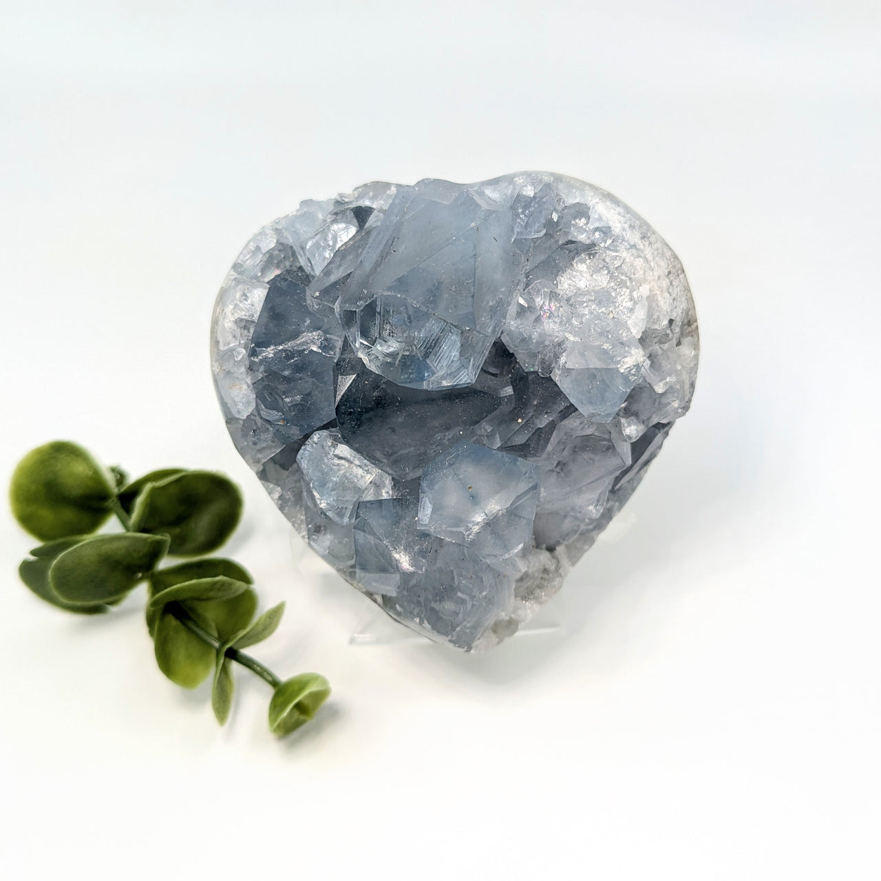 Celestite 3.1" Heart Geode #LV5647