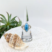 Thumbnail for Larimar  Sz 6.75  S.S. Ring #LV5942