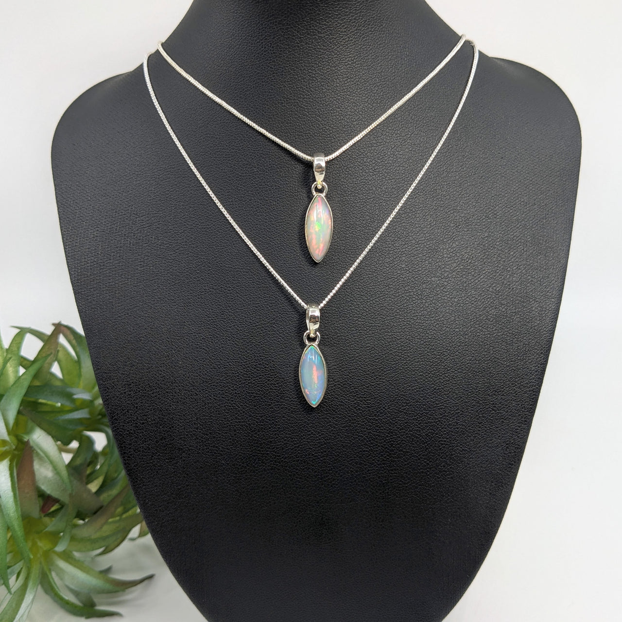 Ethiopian Opal .5 - .6" S.S. Marquis Pendant #LV5961