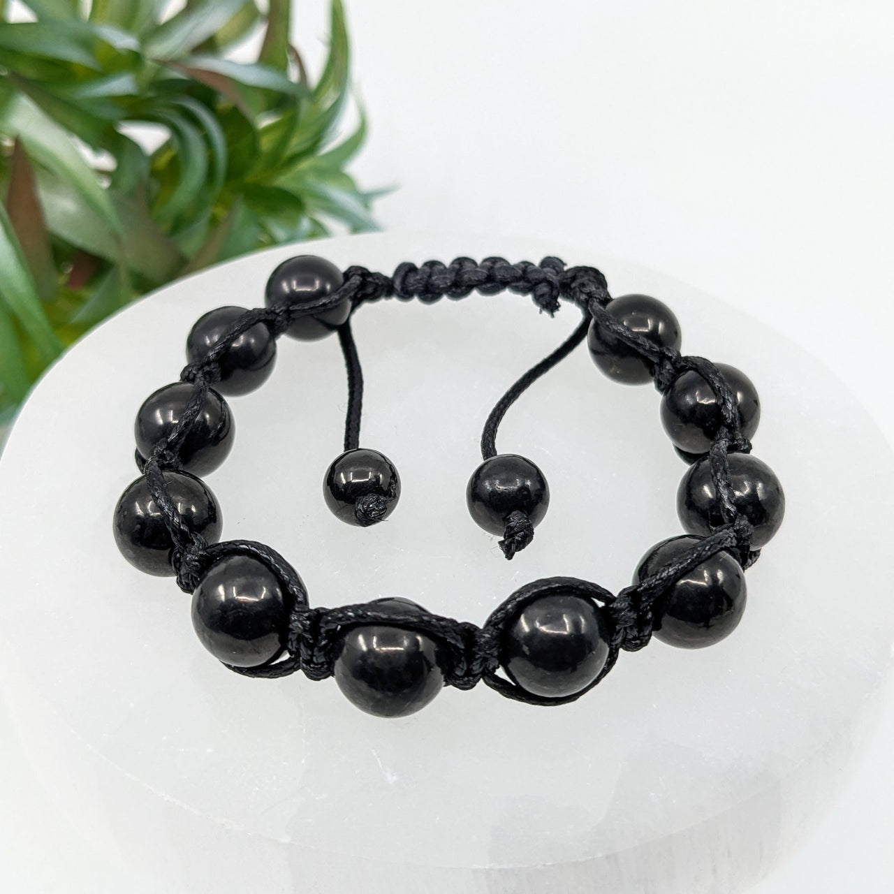 Shungite  Woven Adjustable Bracelet #LV5993