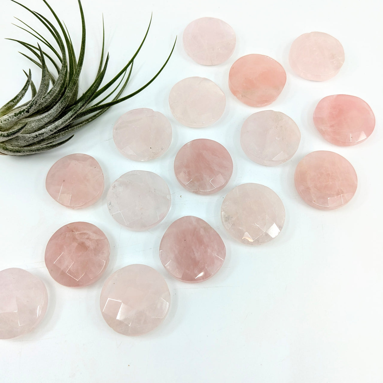 Rose Quartz 1" Faceted Round Pendant #LV6032