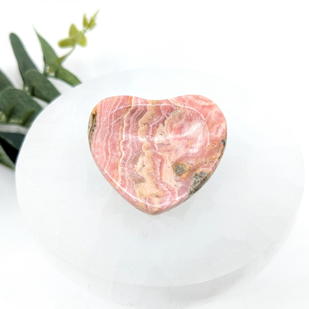 Rhodochrosite 1.6" Heart Mini Dish #LV6125