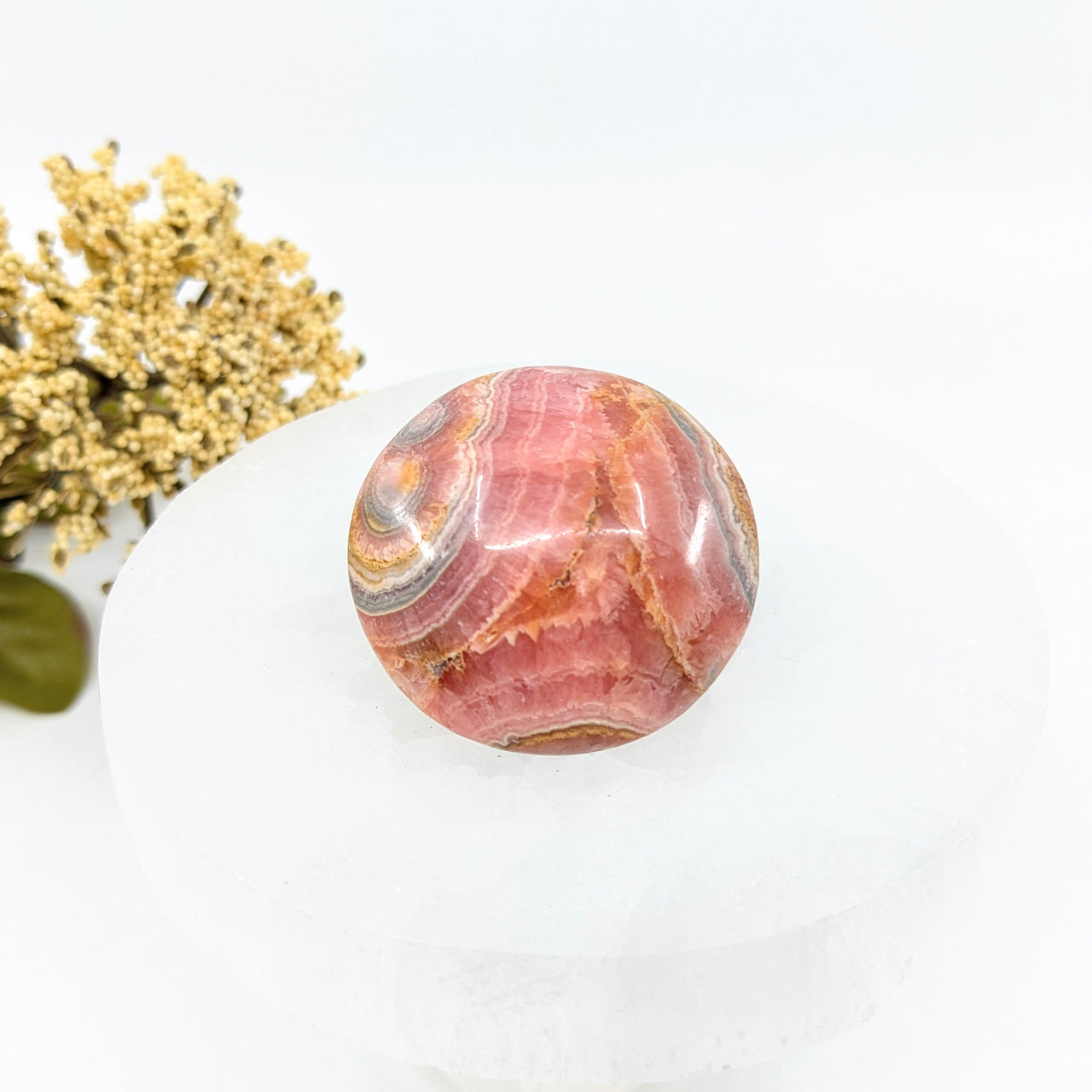 Rhodochrosite 1.4" Round Pebble #LV6130