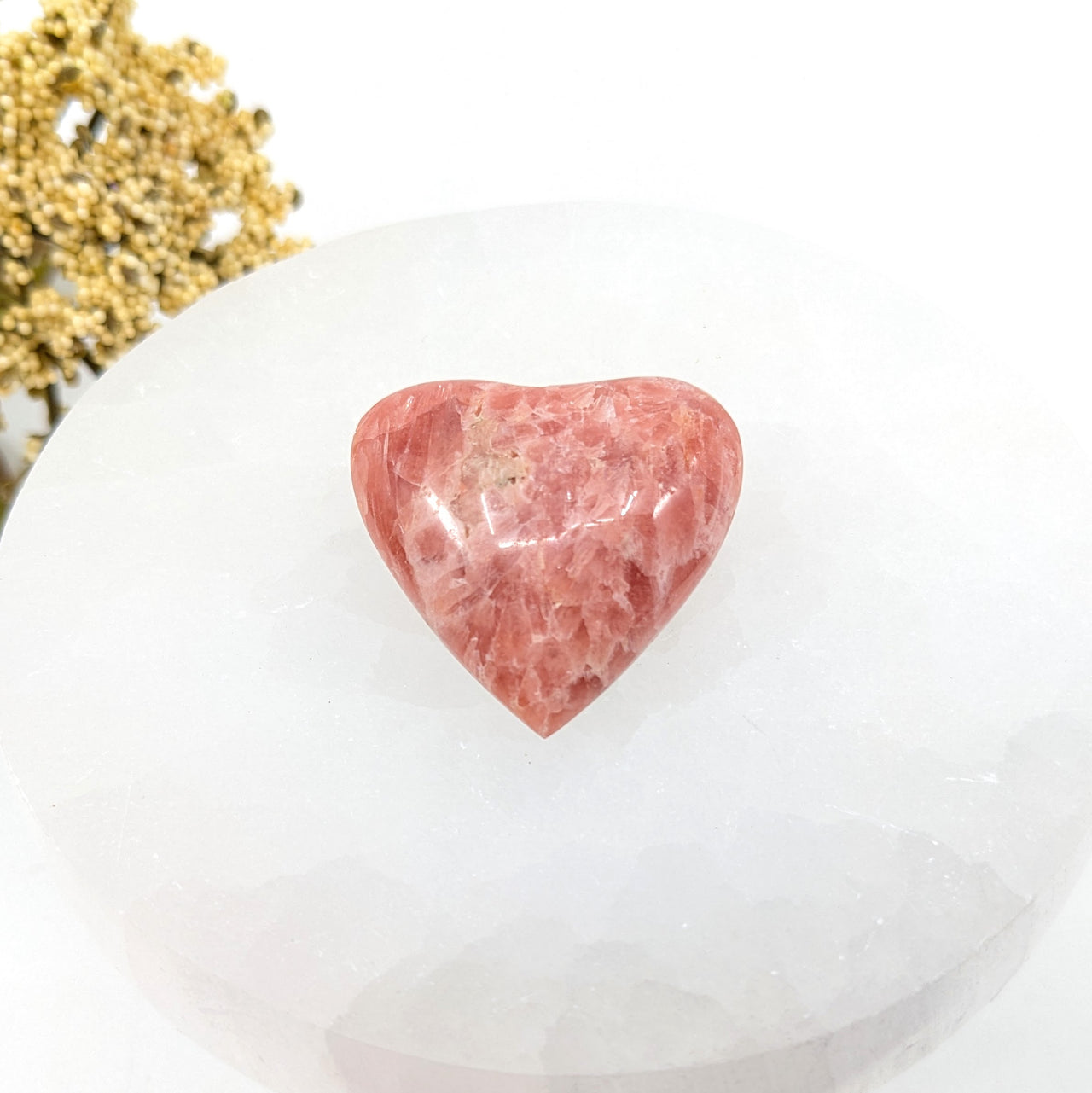 Rhodochrosite 1.2" Heart  #LV6134