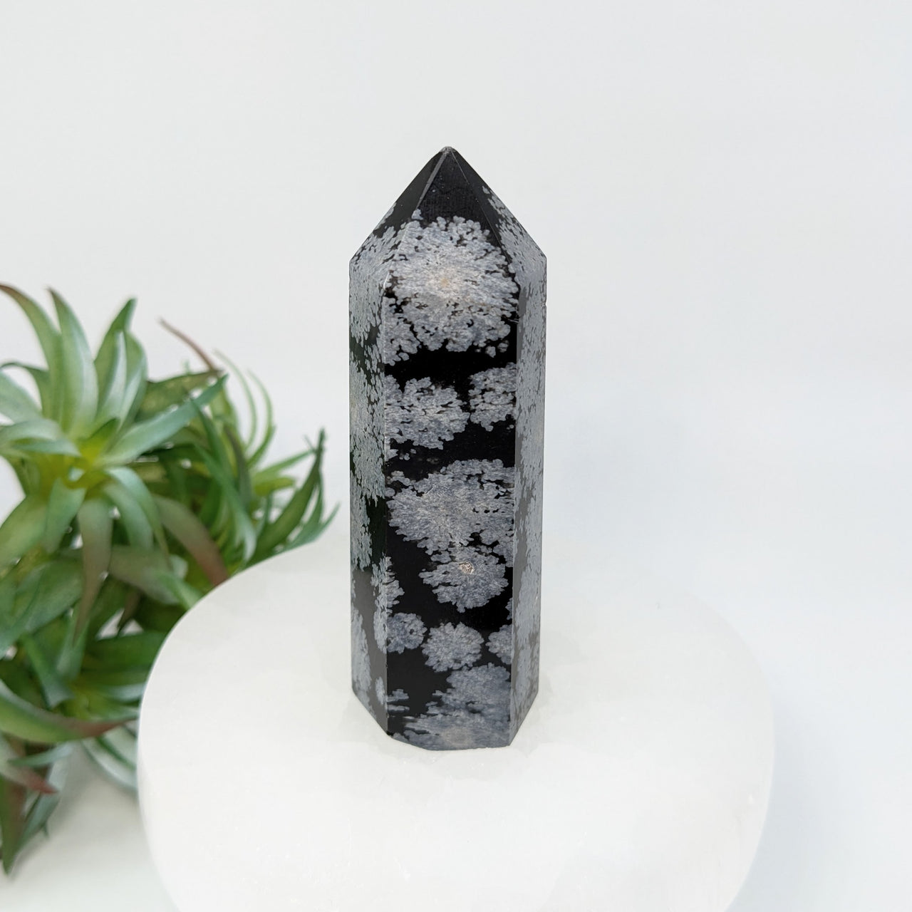 Snowflake Obsidian 3.3" Tower #LV6148