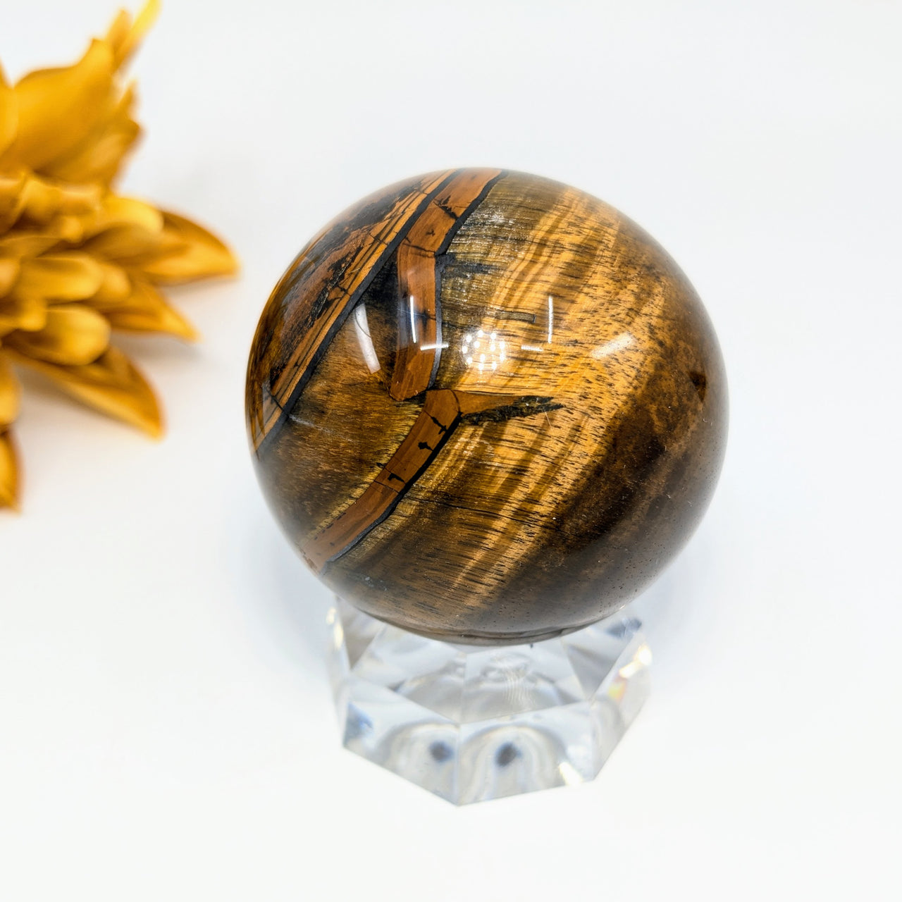 Tiger's Eye 2" Sphere #LV6173