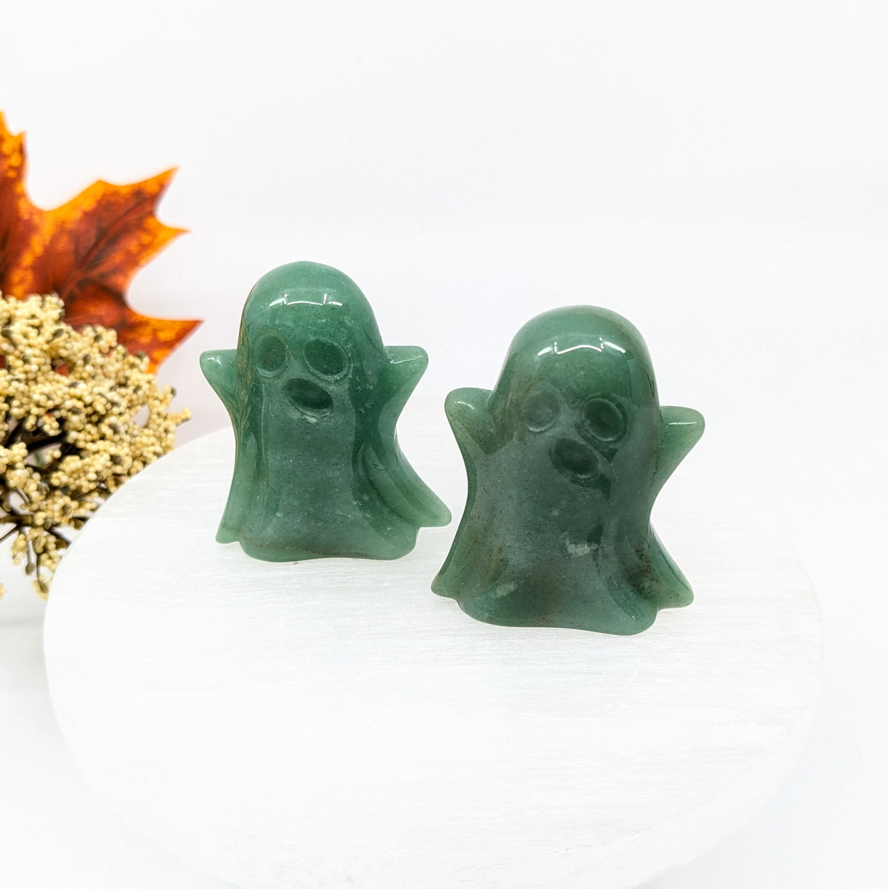 Green Aventurine 1.8" Ghost Carving #LV6243