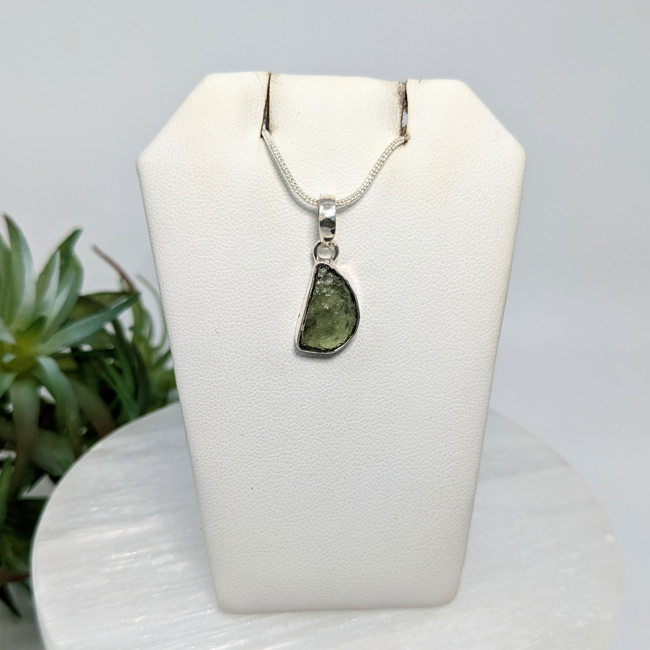 Moldavite 0.6" S.S. Pendant #LV6262