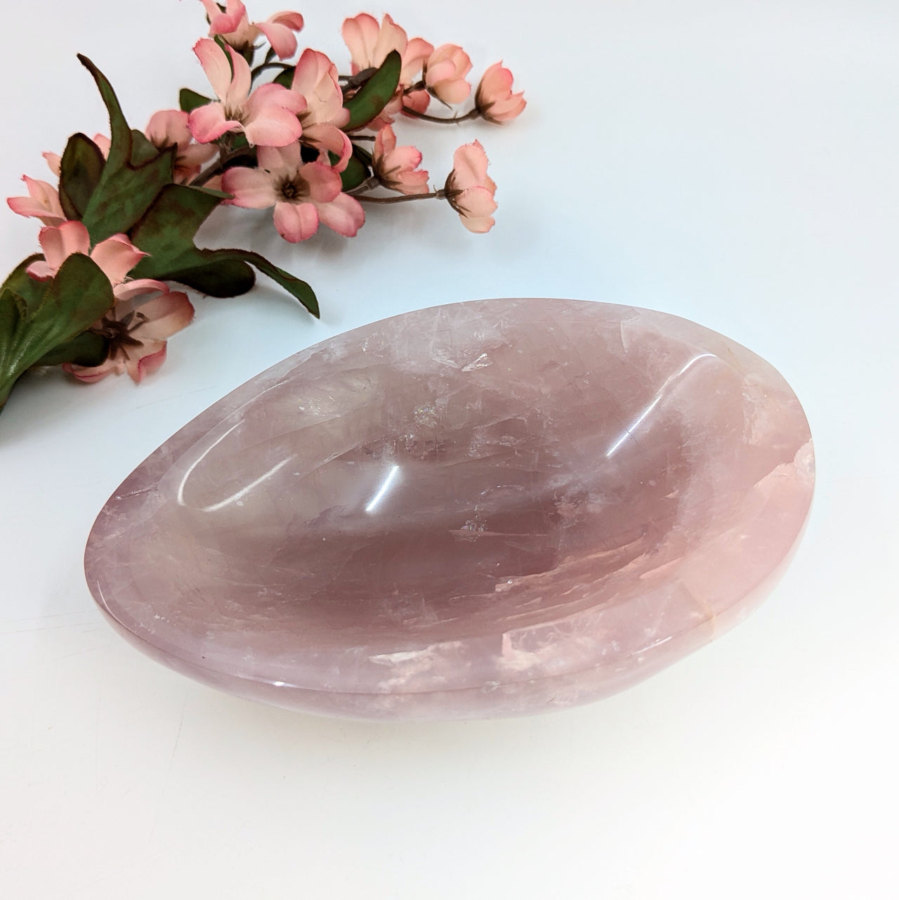 Rose Quartz 5.6" Oval Bowl #LV6341