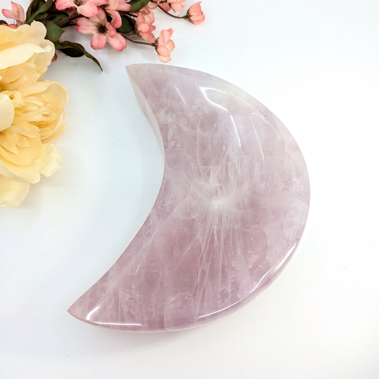 Rose Quartz 6.3" Moon Bowl #LV6342